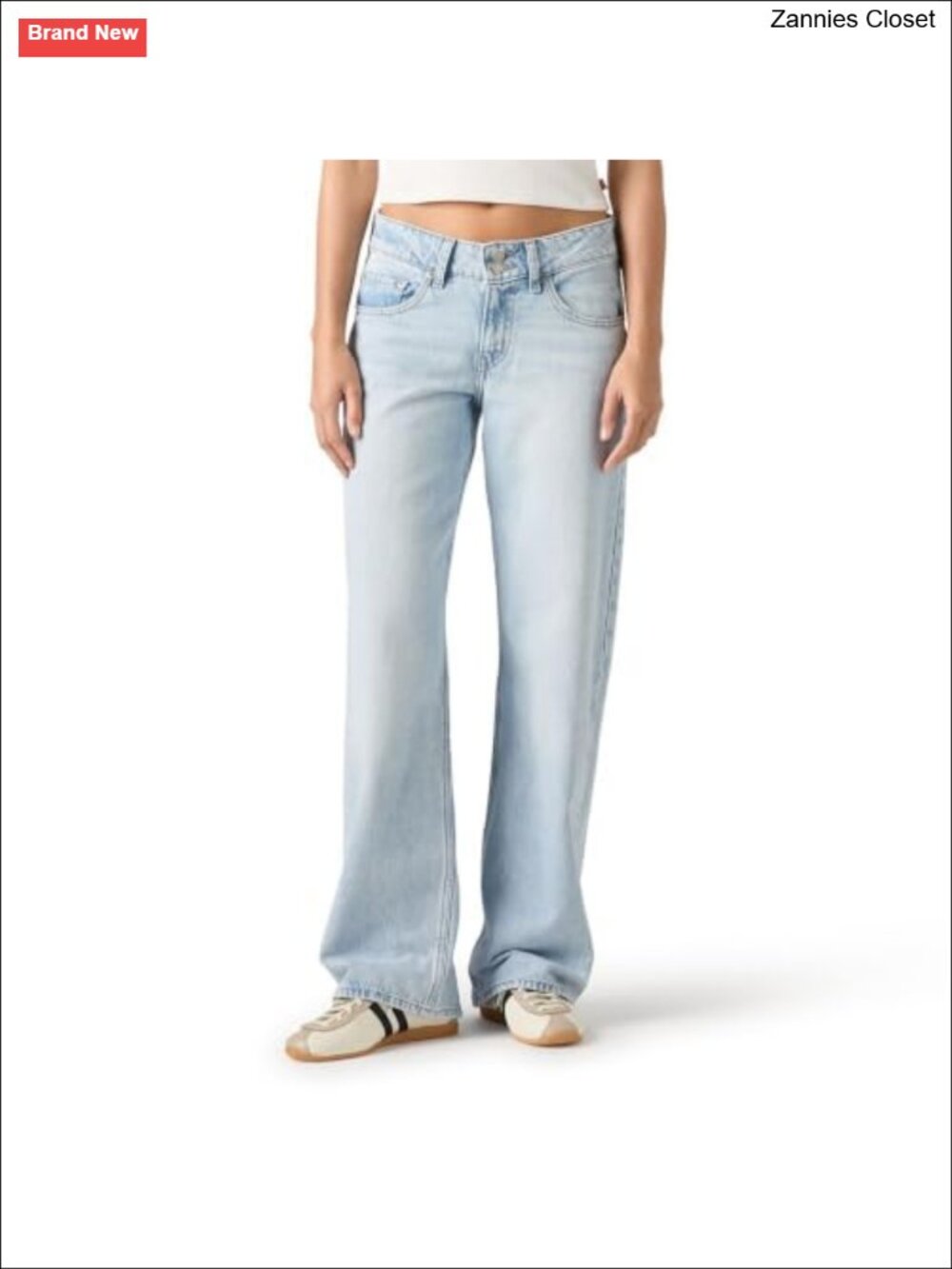 Superlow Loose Jeans Low Rise Slim Hip Loose Leg Casual Denim